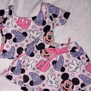 4tMickey Mouse Pink and Purple Two-Piece Set